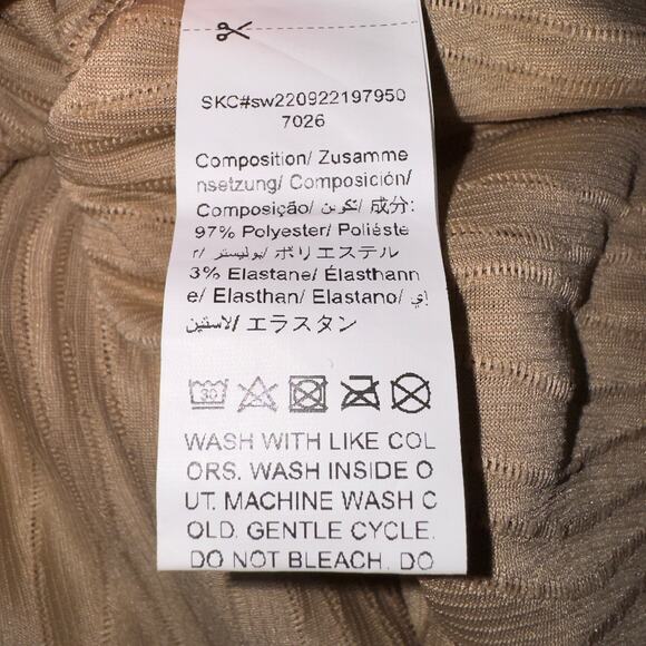 DAZY Tan Textured Long Sleeve Top women’s Size Small - Picture 7 of 9